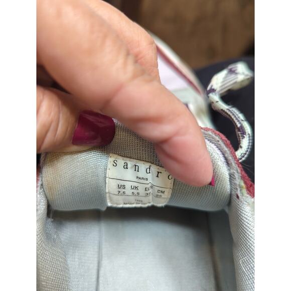 Sandro Paris Women's Sneakers / Trainers FLAME in Purple Size 7.5 - Picture 9 of 10